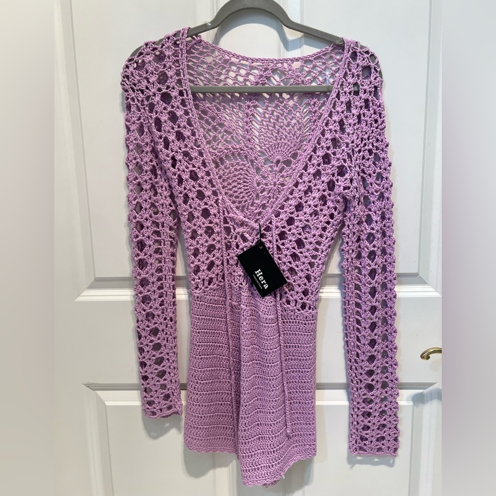 Crotchet romper coverup